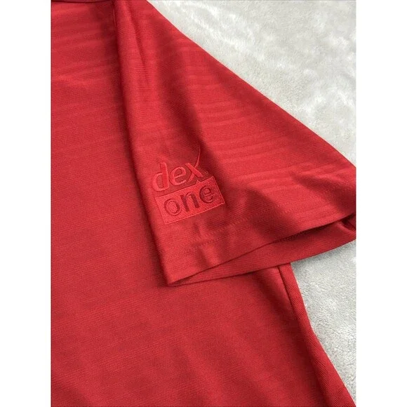 Adidas Golf Climacool Polo Shirt Men’s XL Red Lime Green Set Embroidered - Picture 5 of 13